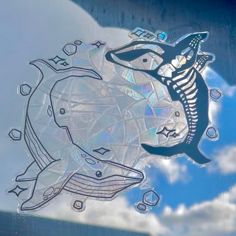 Whale window cling