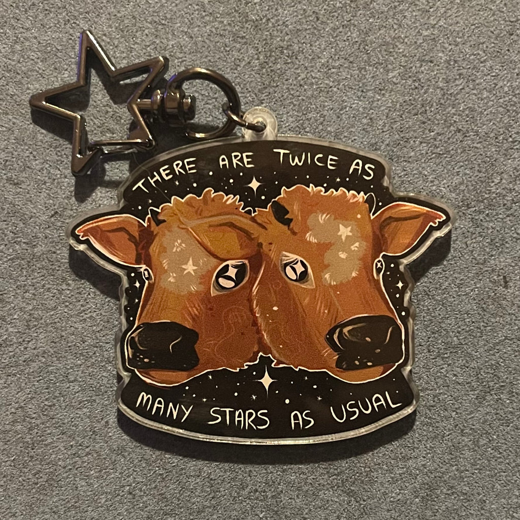 Two Headed Calf Keychain