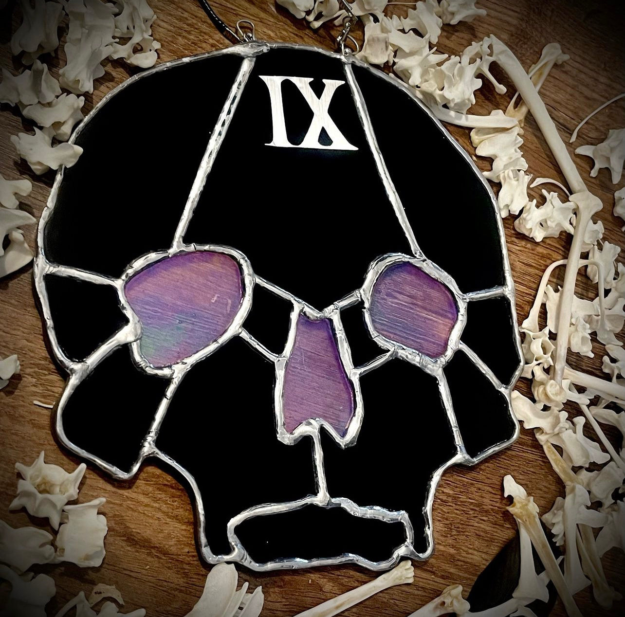 Gideon the Ninth Glass Skull Suncatcher