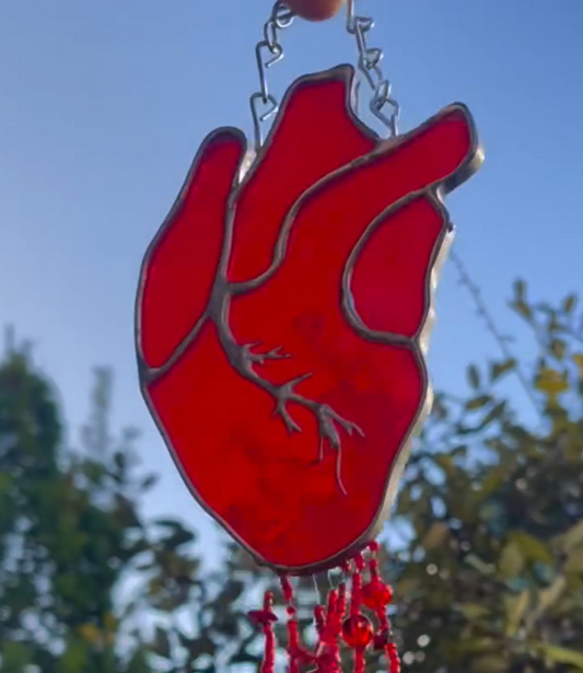 Anatomical heart suncatcher